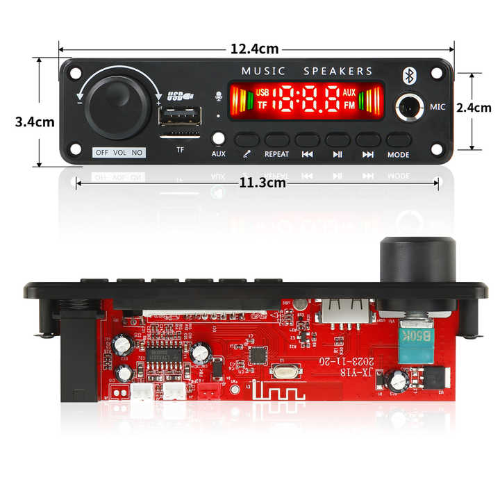 پخش کننده MP3 Player مدل JX-Y18 با آمپلی فایر داخلی 2*25 وات